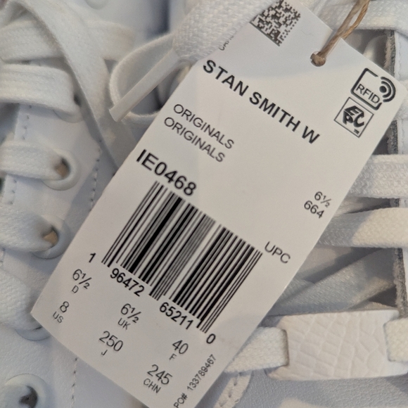Adidas Stan Smith Women's Leather sneakers White and Pink, Size 8 New In Box - Picture 14 of 16